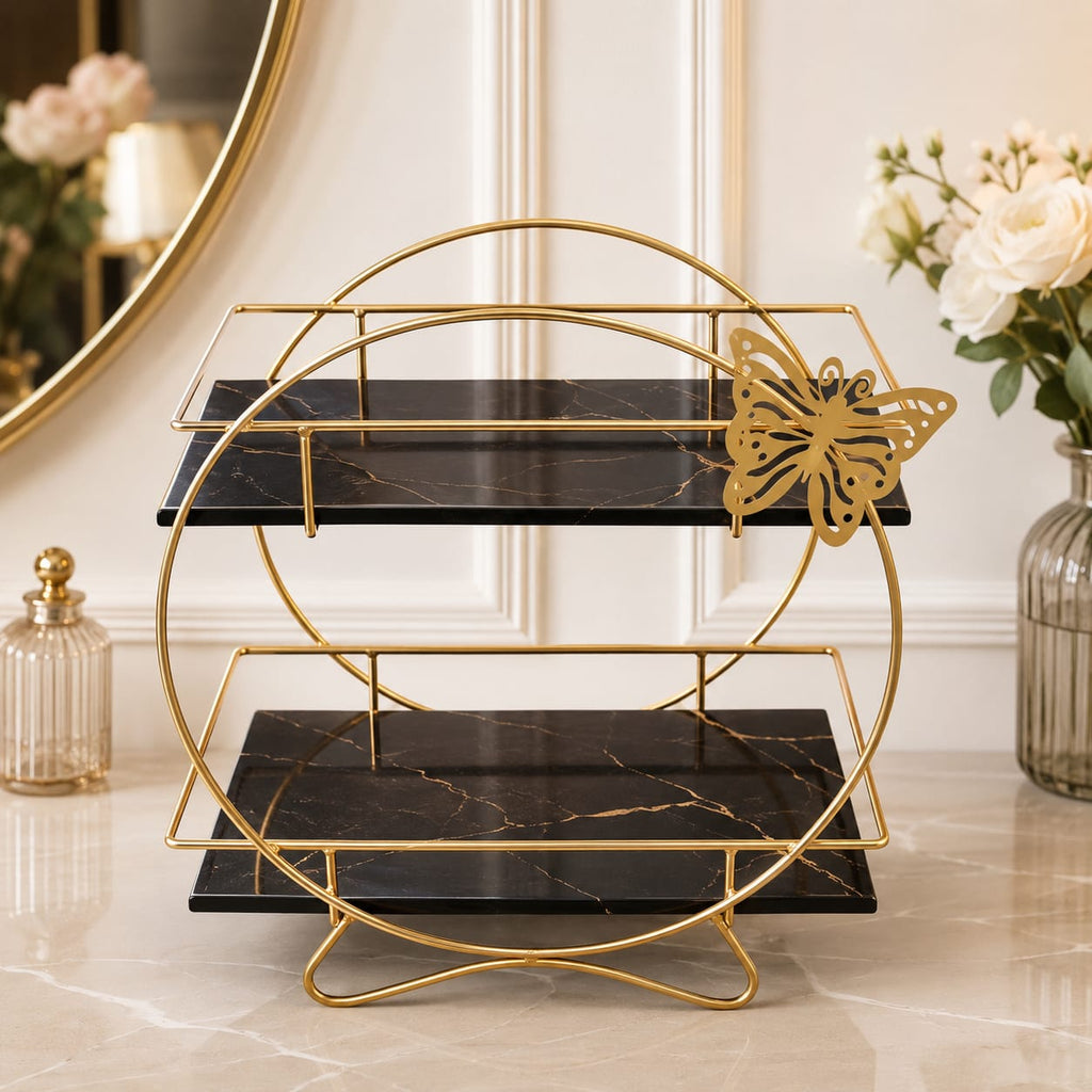 Hafsa Butterfly 2 Layers Cosmetics Organizer