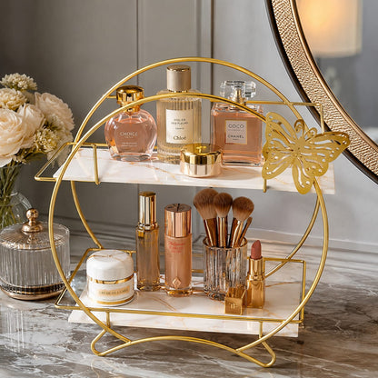 Hafsa Butterfly 2 Layers Cosmetics Organizer