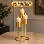 Elegant Metal Candle Holder Stand – Decorative Tabletop Centerpiece for Home Décor