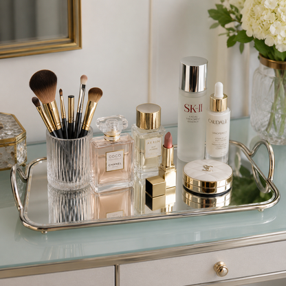 Premium Tableware Cosmetics Dish with Mirror Tray