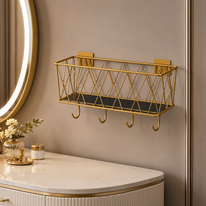 Multipurpose Wall Mounted Storage Rack – Space Saving Organizer for Kitchen, Bathroom & Home
