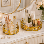Premium Round Set of 2 Cosmetics & Serving Trays