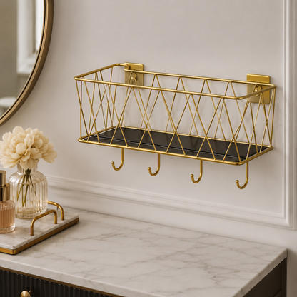 Multipurpose Wall Mounted Storage Rack – Space Saving Organizer for Kitchen, Bathroom & Home