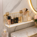Luxury Gold Wall Mounted Cosmetic Organizer Rack – White & Black Tray