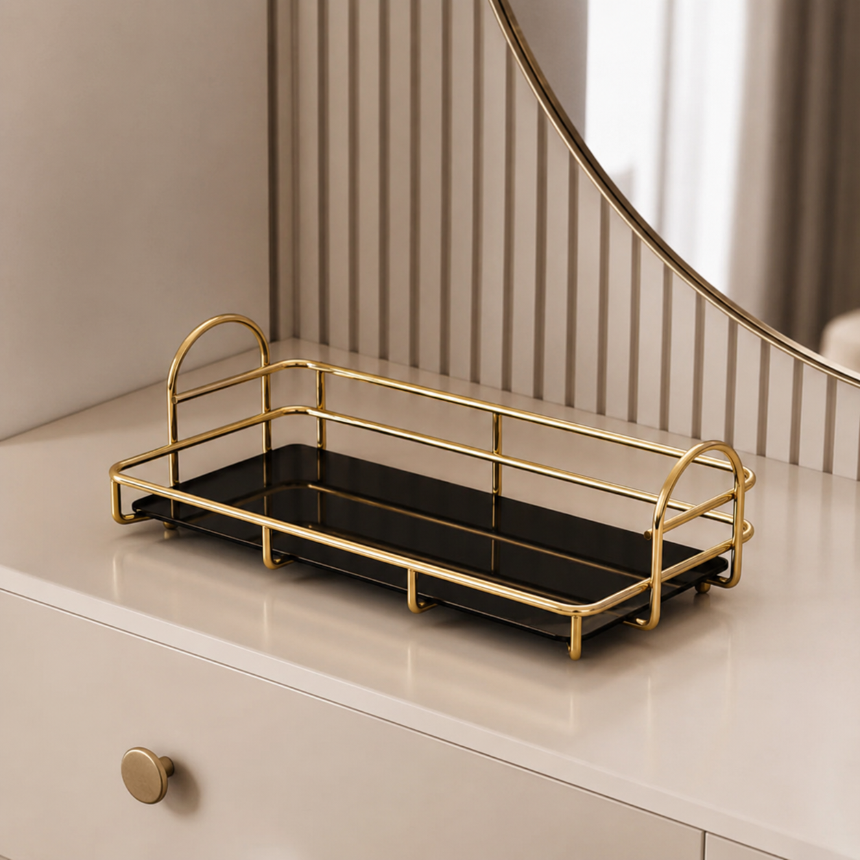 Elegant Display Tray for Makeup, Lipstick, Perfume & Jewelry Organizer