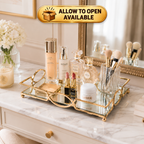 Gold Mirror Tray – Rectangular Decorative Vanity, Coffee Table & Jewelry Display Tray