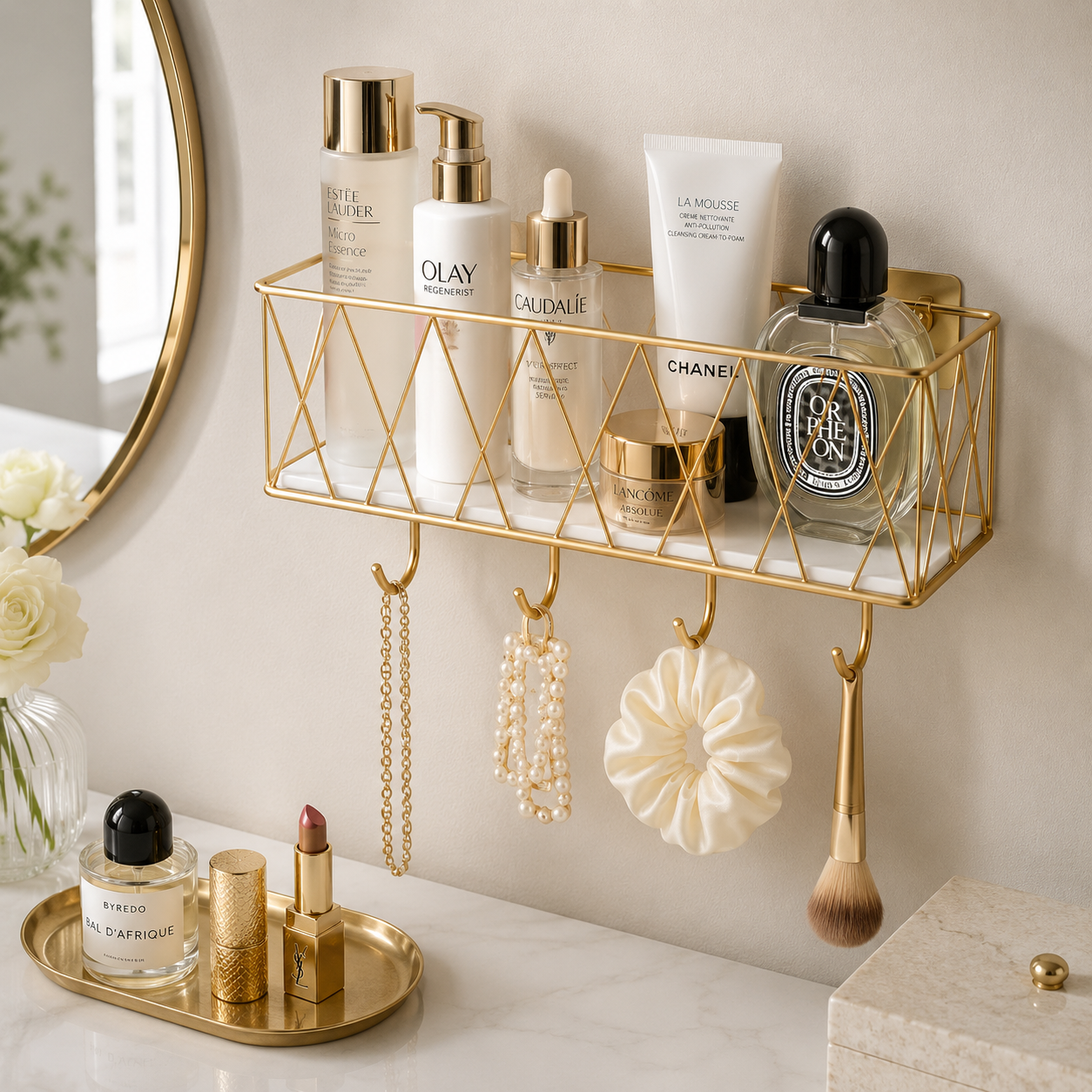Multipurpose Wall Mounted Storage Rack – Space Saving Organizer for Kitchen, Bathroom & Home