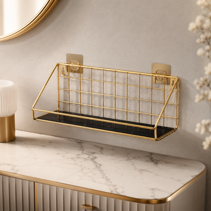 Multipurpose Wall Mounted Bathroom Storage Rack | Space-Saving Organizer Shelf for Toiletries & Accessories