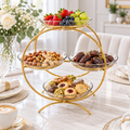 Luxury Golden 4-Tier Serving Stand without Plates Elegant Round Fruit, Dry Fruit & Dessert Organizer 🌟🌟🌟🌟🌟