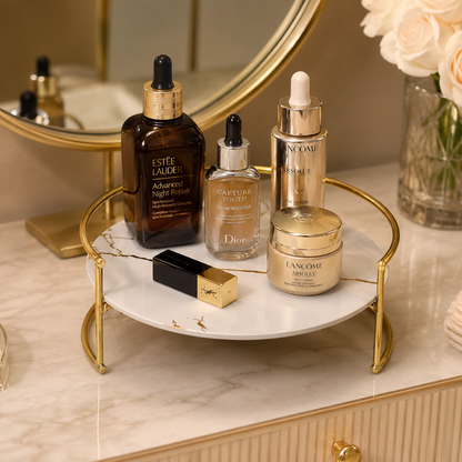 Premium Round Shape Cosmetics Organizer Tray